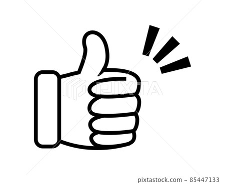 Simple hand icon hand sign good sign - Stock Illustration [85447133 ...