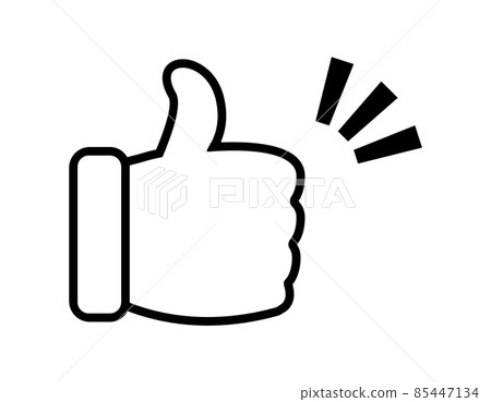 簡單的手形圖標手標誌好兆頭 85447134