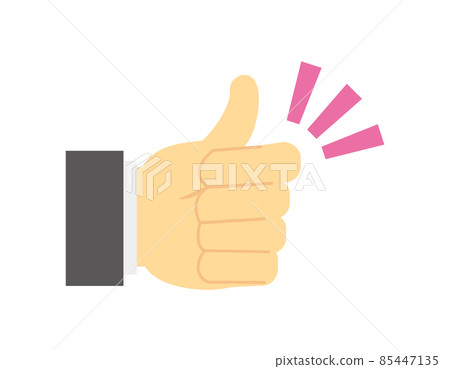 簡單的手形圖標手標誌好兆頭 85447135