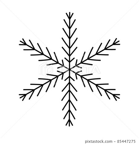 Snowflake doodle isolated on a white background Snowflake doodle isolated on a white background 85447275