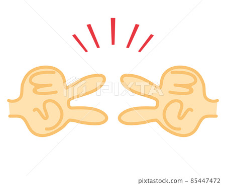 石頭剪刀布手標誌矢量圖 85447472