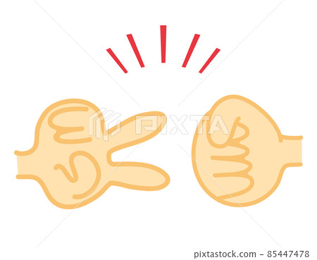 石頭剪刀布手標誌矢量圖 85447478