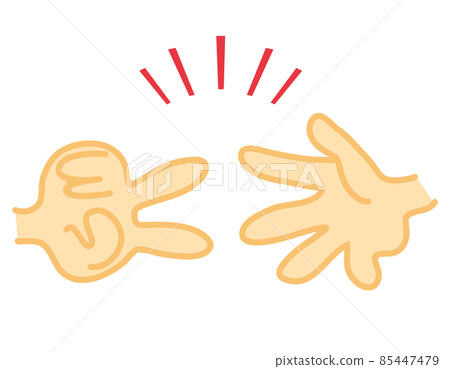 石頭剪刀布手標誌矢量圖 85447479