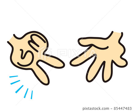 Rock Paper Scissors Vector Illustration Stock Illustration