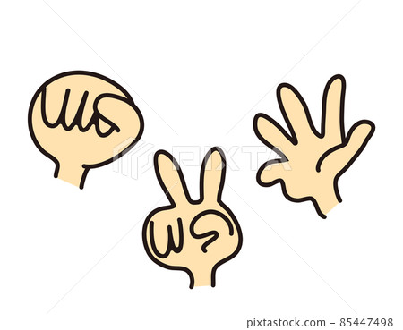 Rock-paper-scissors hand sign vector illustration 85447498