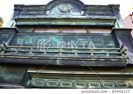 Building with copper plate outer wall Building with copper plate outer wall 85448157