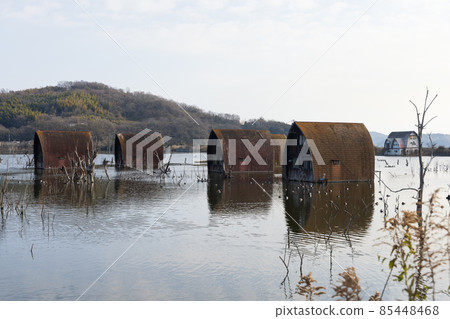 Submerged pension village in Setouchi City, Okayama Prefecture Submerged pension village in Setouchi City, Okayama Prefecture 85448468