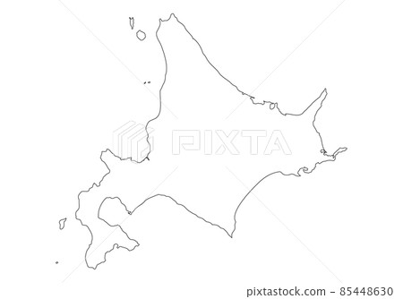Hokkaido line drawing Hokkaido line drawing 85448630