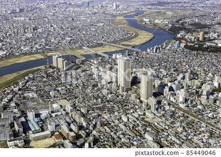 總武線市川站附近鳥瞰圖 85449046