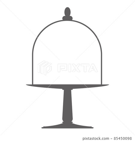 Cake stand with lid in flat icon style. Empty tray for fruit and desserts. Vector illustration. Cake stand with lid in flat icon style. Empty tray for fruit and desserts. Vector illustration. 85450098