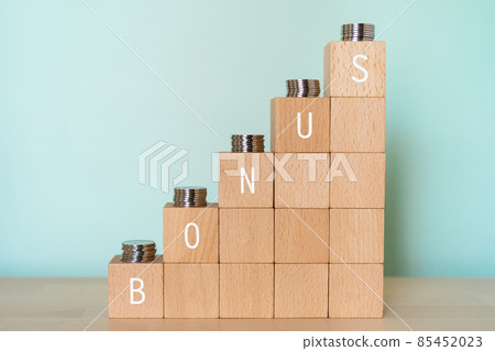 標有“BONUS”字樣的塊和硬幣 標有“BONUS”字樣的塊和硬幣 85452023