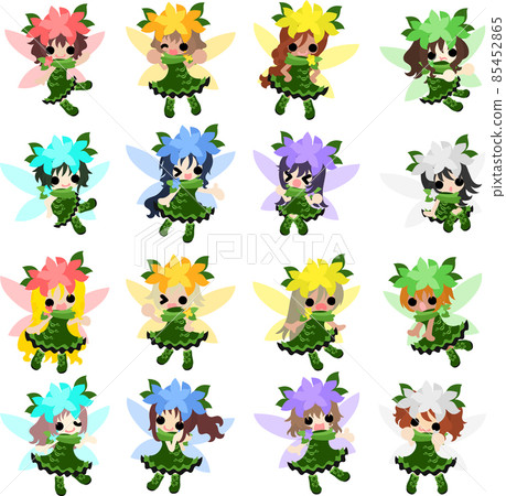 Cute flower fairies icons Cute flower fairies icons 85452865