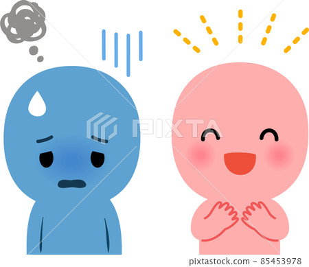 消極和積極的人的形象-插圖素材 [85453978] - PIXTA圖庫