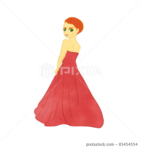 穿紅裙子的女性 01 穿紅裙子的女性 01 85454554