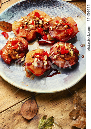 Sweet autumn quince dessert 85454633