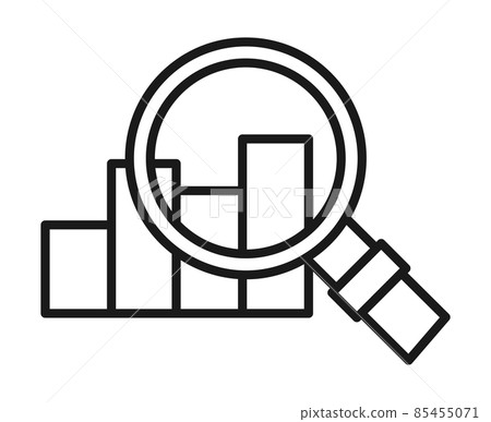 Line art black and white sales dynamic analysis... - Stock Illustration ...