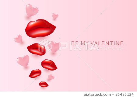 Happy Valentines day vector background, poster, banner or card. Be my valentine greeting concept design Happy Valentines day vector background, poster, banner or card. Be my valentine greeting concept design 85455124