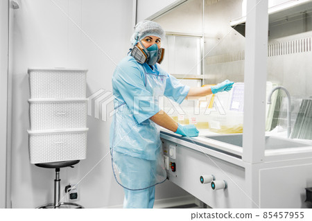 Laboratory for the production of biomaterials. People do research. Laboratory for the production of biomaterials. People do research. 85457955