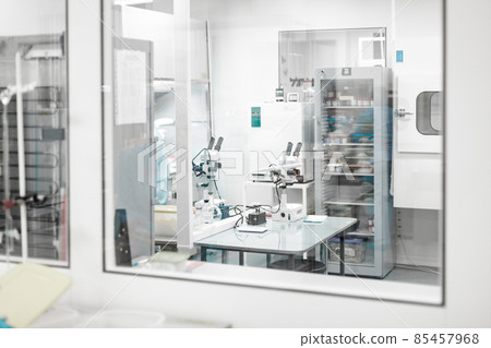 Laboratory for the production of biomaterials. People do research. 85457968