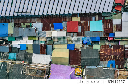 Maeklong Train Market, Talad Rom Hub, Ratchaburi, Thailand 85459557