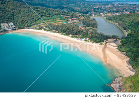 Aerial view of Nai Harn beach in Phuket, Thailand Aerial view of Nai Harn beach in Phuket, Thailand 85459559