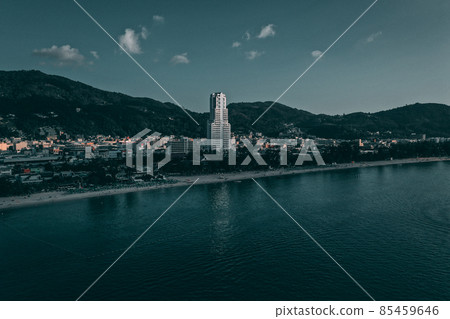 Aerial view in Patong beach in Phuket Province, Thailand Aerial view in Patong beach in Phuket Province, Thailand 85459646