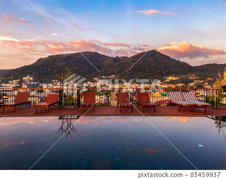 Sunset view in Patong beach in Phuket Province, Thailand Sunset view in Patong beach in Phuket Province, Thailand 85459937