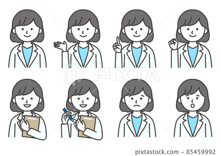 Female Medical White Coat Doctor Science Pharmacy People Illustration Vector AI Material Female Medical White Coat Doctor Science Pharmacy People Illustration Vector AI Material 85459992