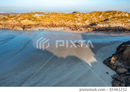 The beautiful Cloughglass bay and beach by Burtonport in County Donegal - Ireland 85461232