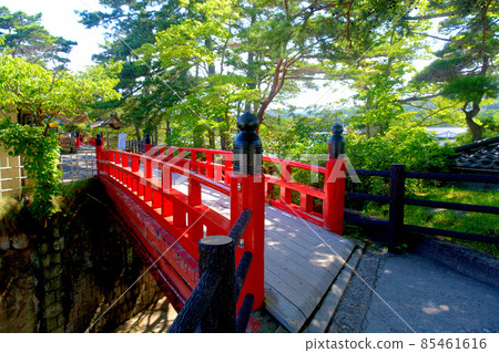 松島的象徵,五台堂,興奮地走上第一座橋到院內(沒有遊客),東北,仙台(1) 松島的象徵,五台堂,興奮地走上第一座橋到院內(沒有遊客),東北,仙台(1) 85461616