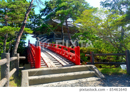 松島的象徵，五台堂，收緊精神的第二座透明橋的景色，東北，仙台（7） 85461640