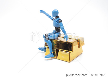 a figure sit on the Gold brick a figure sit on the Gold brick 85461963