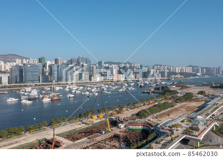 Kwun Tong Typhoon Shelter, the Kwun Tong Bypass and commercial building 11 Dec 2021 85462030
