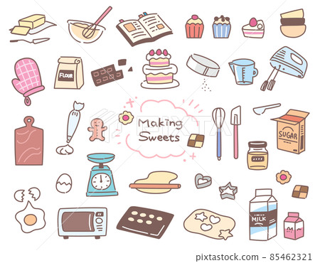 Icon set for making simple sweets 85462321