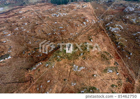Aerial view of the Kincasslagh Martello tower in County Donegal - Ireland Aerial view of the Kincasslagh Martello tower in County Donegal - Ireland 85462750