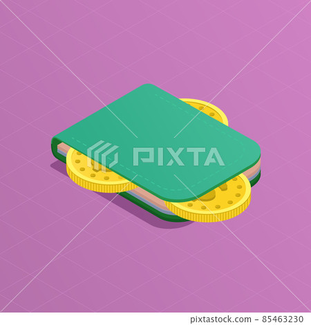 Online wallet isometric concept. online payment and banking 85463230