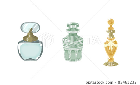 Assorted illustrations of perfume bottles 85463232