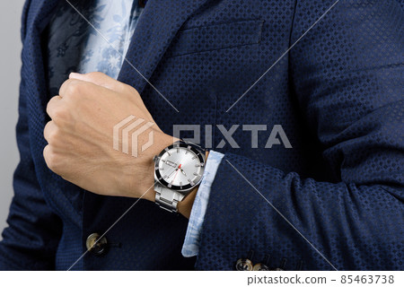 wristwatch on wrist wristwatch on wrist 85463738