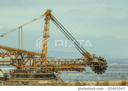Coal mining machine near Most, Northern Bohemia, Czech Republic Coal mining machine near Most, Northern Bohemia, Czech Republic 85465043