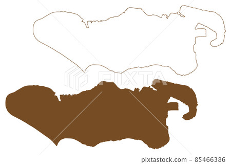 Lagos island (Federal Republic of Nigeria) map vector illustration, scribble sketch Lagos map 85466386