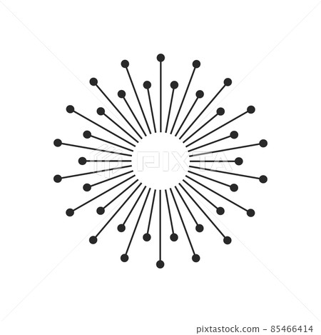 Burst, beams, rays geometric design circles. Vector illustration isolated on white background. Burst, beams, rays geometric design circles. Vector illustration isolated on white background. 85466414