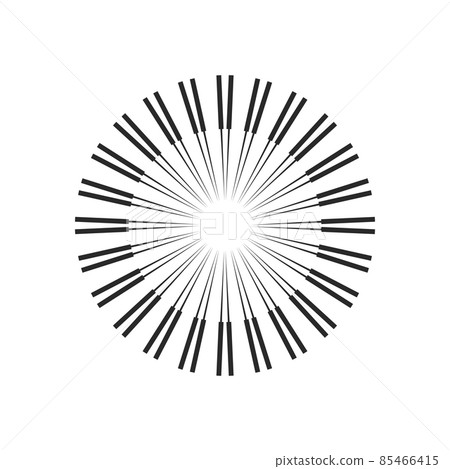 Burst, beams, rays geometric design circles. Vector illustration isolated on white background. Burst, beams, rays geometric design circles. Vector illustration isolated on white background. 85466415
