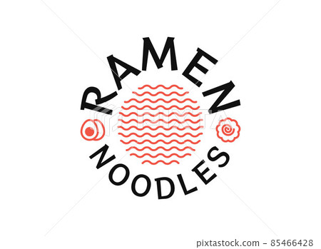 Ramen soup bowl logo template 85466428