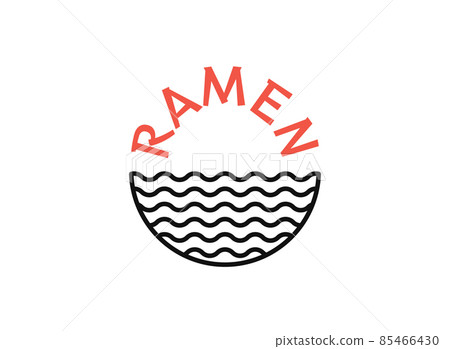 Ramen soup bowl logo template Ramen soup bowl logo template 85466430