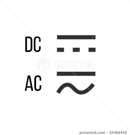 Direct and Alternating Current DC and AC Symbol... - Stock Illustration