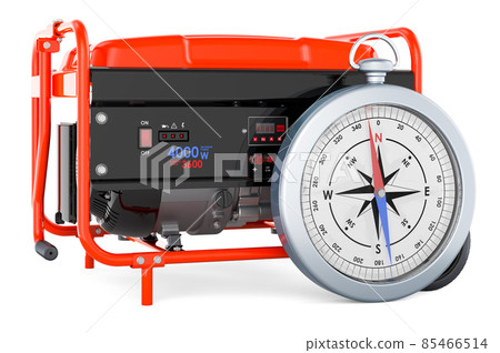 Gasoline generator with compass, 3D rendering 85466514