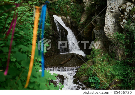 Estyube Waterfall at Lake Teletskoye in the Altai Mountains. Estyube Waterfall at Lake Teletskoye in the Altai Mountains. 85466720