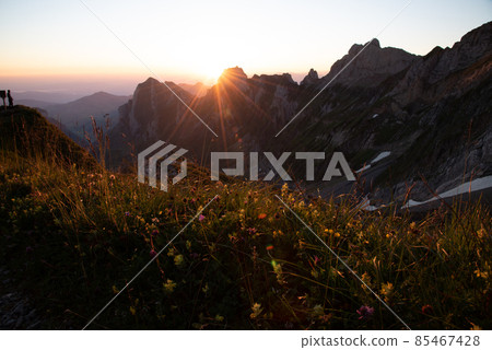 Swiss mountains - monumental rock formations in the Alps Swiss mountains - monumental rock formations in the Alps 85467428