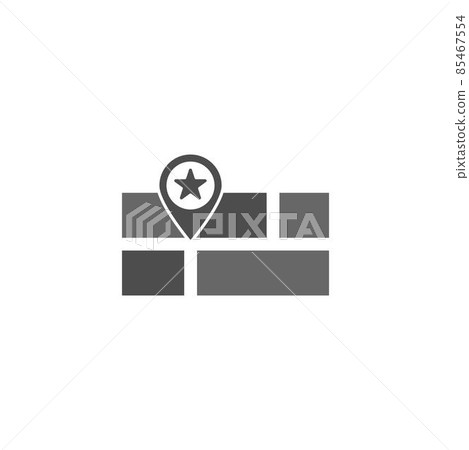 Map pointer icon flat design template illustration - Stock Illustration ...