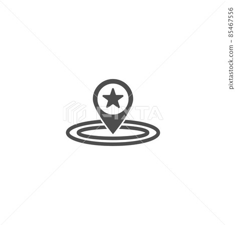 Map pointer icon flat design template illustration - Stock Illustration ...